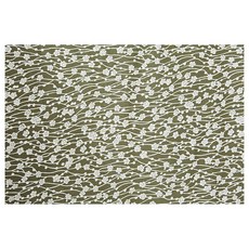 平紋節奏花圖案布料 20支綿款 110*900cm 卡其綠色, 1個