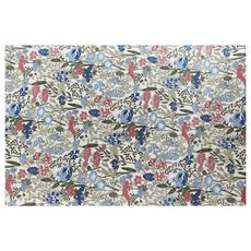 W CM 20支平織花園藍色布料 110*900cm, 單色