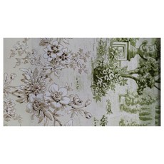 W CM 20支平織歐式花園綠色布料 110*450cm, 1個