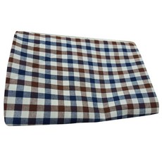 W CM 20支線織格紋棕色布料 110*900cm, 1個