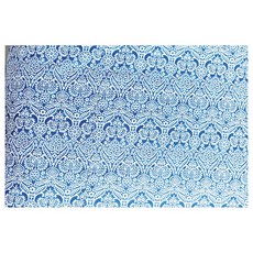 W CM 20支平織埃爾薩·瓦倫蒂諾藍色布料 110*900cm, 1個