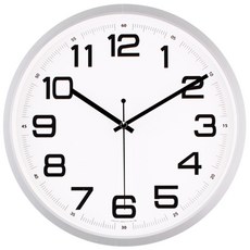 Jinsung工業 靜音掛鐘 JS-5103, 銀色