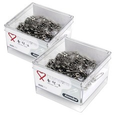 바이하츠 점보 옷핀 소, 2개, 실버