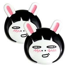 바이하츠 시니컬레빗 캐릭터 자석집게 부끄럼, 2개