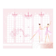 렉스데코 발레리나 벽지, 혼합색상