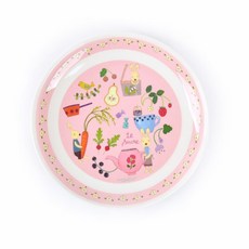 le sucre 멜라민 플레이트 키친 110-2618, 핑크, 1개