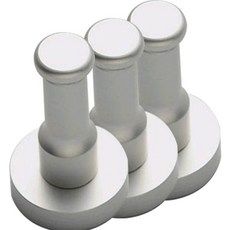 YEEUN 鋁製壁掛掛鉤, 3個, 銀色