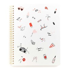 bando 러프 드래프트 스파이럴 노트북 girls just wanna have fun, 1개