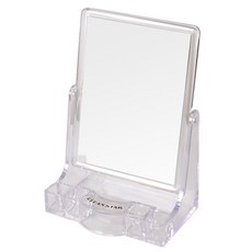miro line 水晶方形唇膏桌上型雙面鏡 小型, 透明