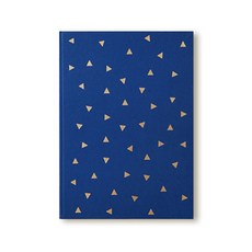三角形圖案封面筆事本, 1個, 海軍藍