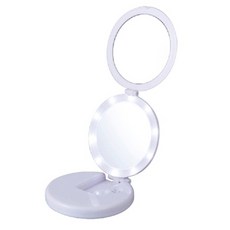 miro line LED折疊雙面鏡+5倍放大鏡, 白色的