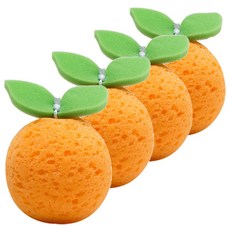 와이몰 오렌지 목욕 스펀지, 혼합색상, 4개