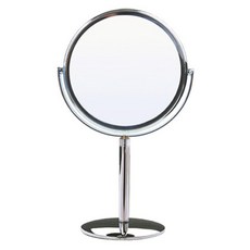 miro line 簡約線條 銀色大型桌上型雙面鏡, 銀色