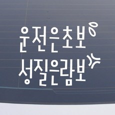 설레임 초보운전/CHS051 차량스티커, 1개
