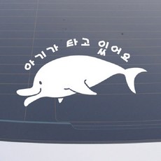 설레임 아기가타고있어요/BAS002 차량스티커, 1개