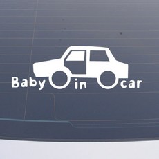 설레임 아기가타고있어요/BAS014 차량스티커, 1개