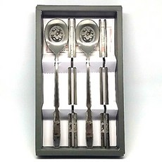 테이블아트 국산 십장생 학 수저선물 2인세트, 4p (숟가락 2p, 젓가락 2p), 1세트