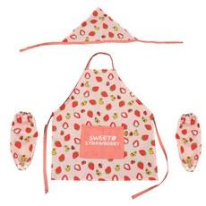 라바 스트로베리 방수 앞치마 세트