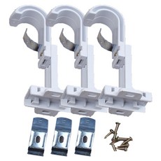 35mm 窗簾桿可調式支架 小型 白色 3入, 3個