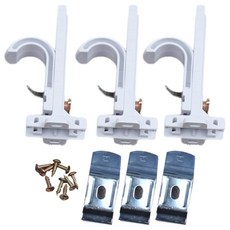 可調式托架 中 3入 25mm, 白色, 1個