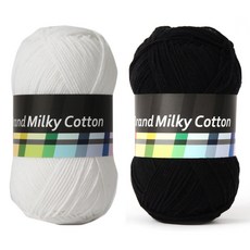 brand yarn 素色針織毛線, 設計 A（黑色、白色）