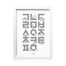 올뉴프레임 화이트 애니멀 MDF 프레임 포스터액자