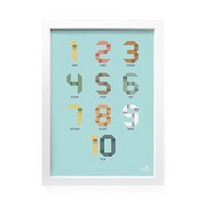 올뉴프레임 123 리본 MDF 프레임 포스터액자