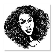 디아섹액자 벽걸이용, Woman with curly hair
