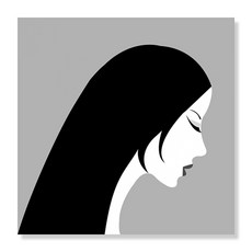 디아섹액자 벽걸이용, Woman profile