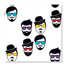 디아섹액자 벽걸이용, hipsters silhouette