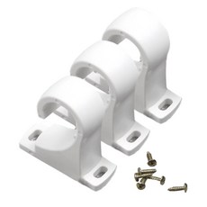 桿用支架 25mm 3入, 白色, 2組