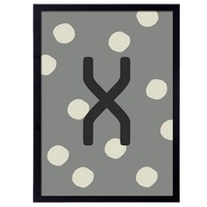 이니셜 빅도트 X 일러스트액자, 블랙