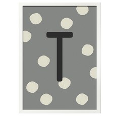 daily Bom 字母大圓點T恤, 白色的