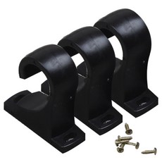 窗簾桿支架 25mm 3入, 黑色, 2個