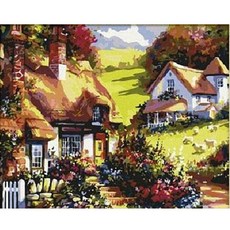 DIY 그림그리기 60cm x 75cm, 1개, 언덕위의집2