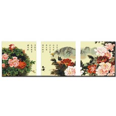 DIY 그림그리기 3단 50cm x 50cm, 부귀목단2, 1개
