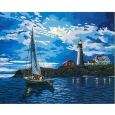 DIY 그림그리기 60cm x 75cm, 1개, 달밤의데이트