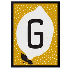 daily Bom 字母 檸檬 G, 黑色