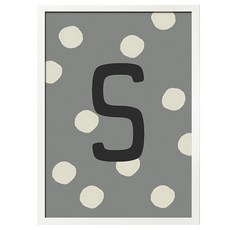 daily Bom 姓名縮寫大圓點 S, 白色的