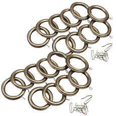 窗簾環+針 金色黑色, 金色 黑色(窗簾環 35mm 10個+別針 10個), 2套