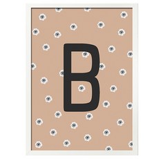 daily Bom 字母可愛小花 B, 白色的