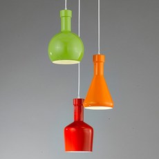 Amilight Ellean 3燈吊燈, 綠色 紅色