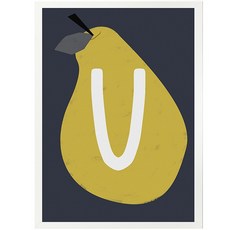 daily Bom 字母西洋梨V, 白色的