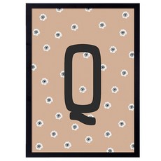 데일리봄이니셜 아기자기꽃 Q, 블랙
