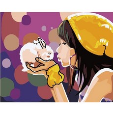 DIY 그림그리기 60cm x 75cm, 1개, 소녀와토끼