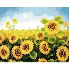 DIY 그림그리기 60cm x 75cm, 1개, 해바라기풍년3