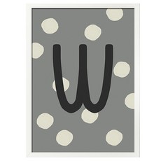 daily Bom 首字母大圓點 W, 白色的