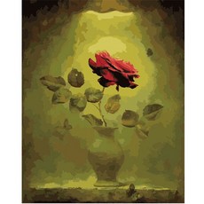 DIY 그림그리기 60cm x 75cm, 1개, 장미한송이3