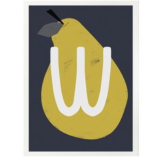 daily Bom 字母西洋梨 W, 白色