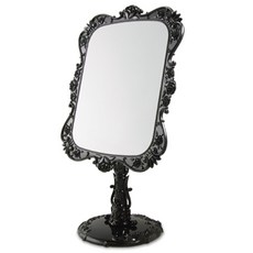 miro line 復古花邊桌鏡 ST604, 黑色的, 1個